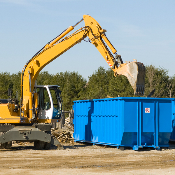 are there any restrictions on where a residential dumpster can be placed in Zionsville